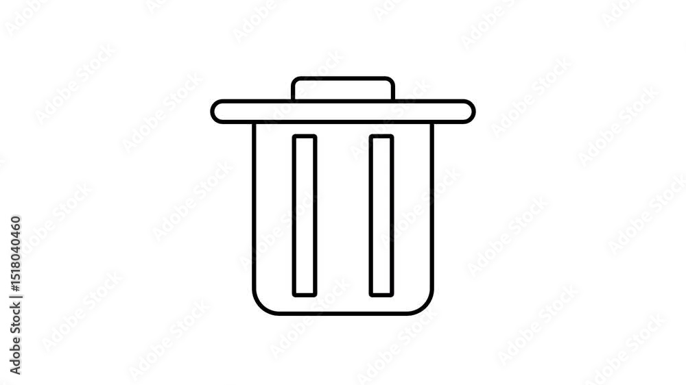 trash bin animation vector icon trash bin animation vector icon