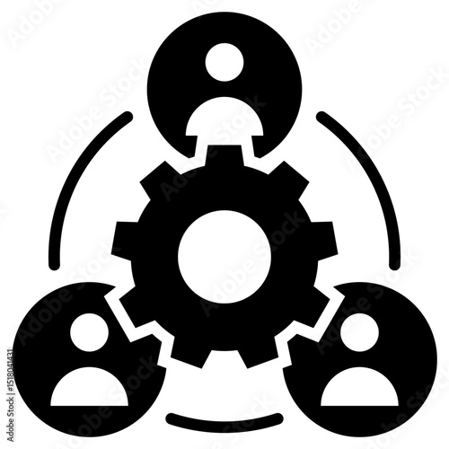 Collaboration Glyph Black Icon