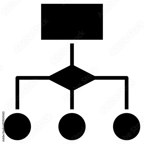 Algorithm Glyph Black Icon