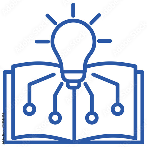 Learning Blue Line Icon