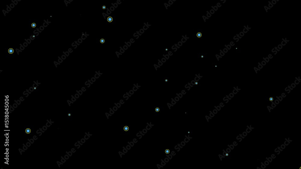 Futuristic Blue Yellow Particles Swarm Motion Background Futuristic Blue Yellow Particles Swarm Motion Background