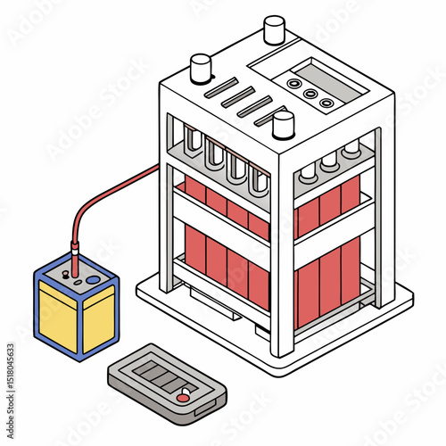 Creative SDS-PAGE Electrophoresis System Vector Illustration | Clean Flat Design for Protein Separation, Biochemistry Labs, and Molecular Biology Projects