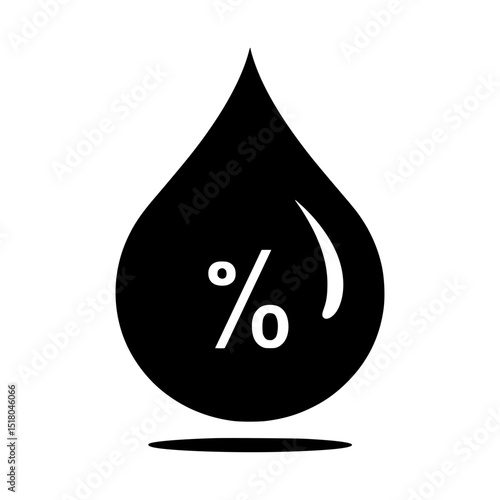 Humidity Level Water Drop Percentage Icon