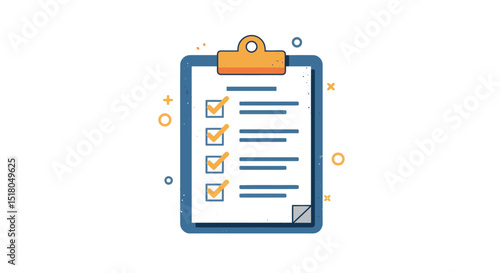 Checklist on clipboard with completed tasks and organized notes for productivity and planning