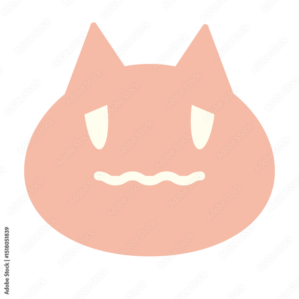 アイコン、猫、表情、困る アイコン、猫、表情、困る