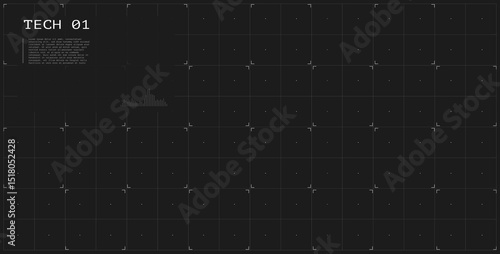 Futuristic tech grid. HUD interface. Digital UI grid with data points and scanner markers. Sci fi screen. VR gaming. Spaceship control systems. Abstract technology.
