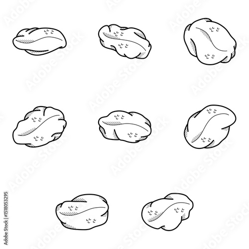 raisins clip art set