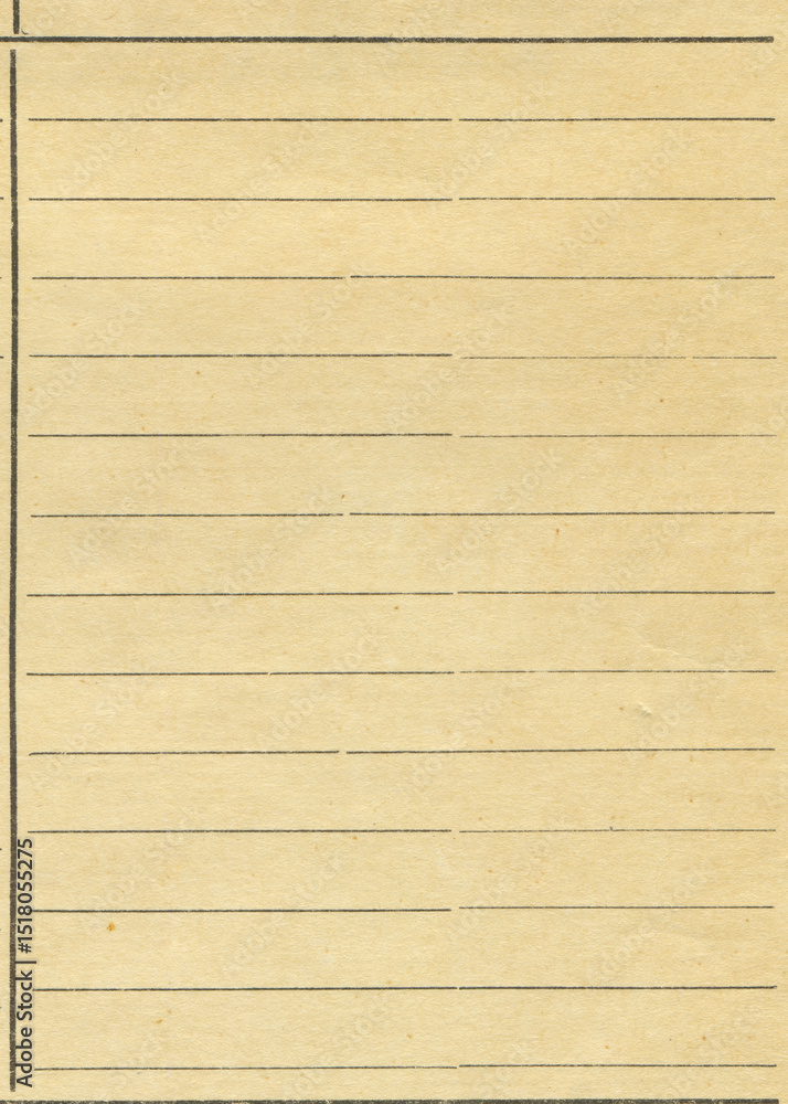 Obraz premium Retro photo lined paper texture. Old antique ledger paper correspondence. Announcement board. Vintage paper background.
