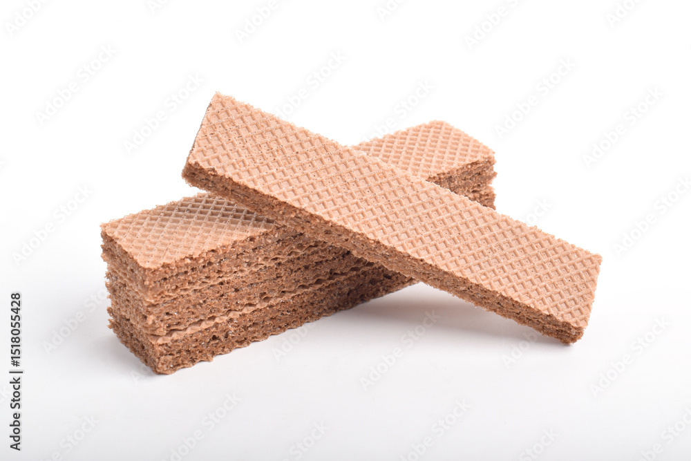 Chocolate wafers isolated on white background Chocolate wafers isolated on white background