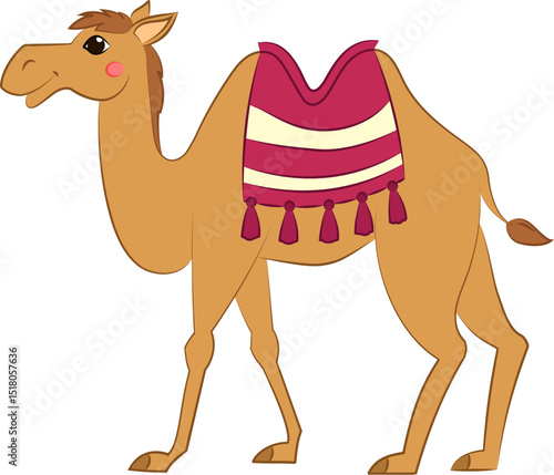 Cartoon Camel SVG – Cute Dromedary Graphic for Kids and Educational Projects

