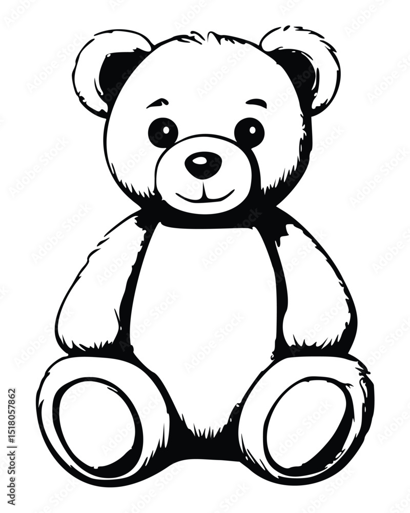 Obraz premium Cartoon teddy bear vector illustration