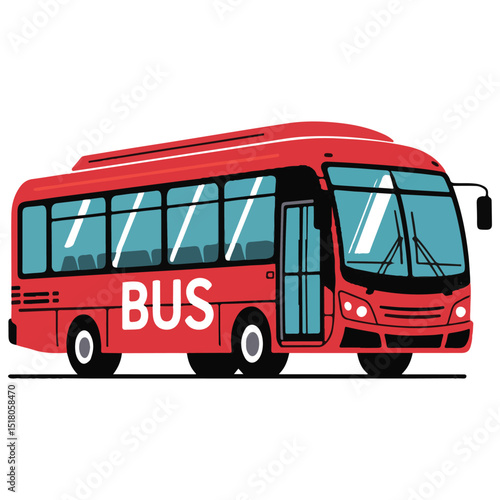 vector of a london double decker red bus. 