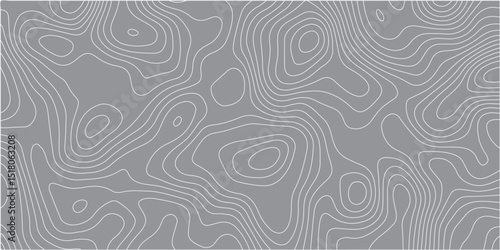 A seamless,abstract pattern resembling topographic lines or wood grain,with thin,flowing light grey lines on a solid medium grey background.The lines form organic,undulating shapes and closed contours