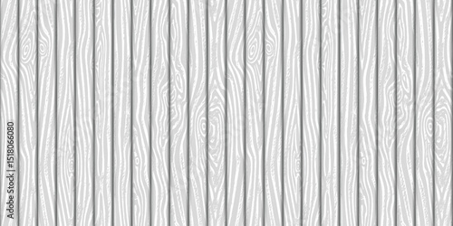 Wood plank wall, vertical slats, wood texture seamless pattern, gray shades, vector design
