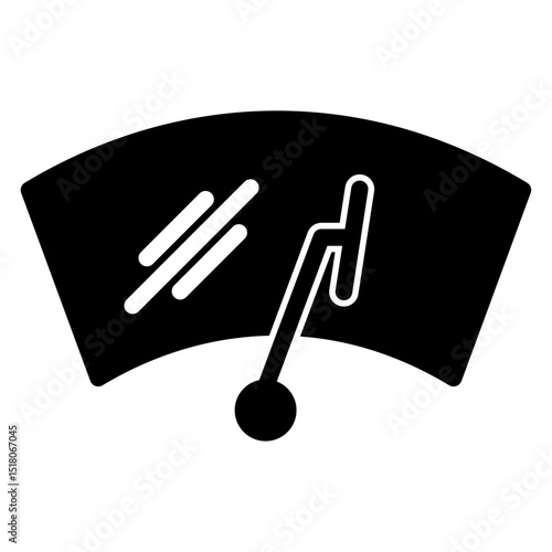 car windscreen icon Flat outline fill black and white
