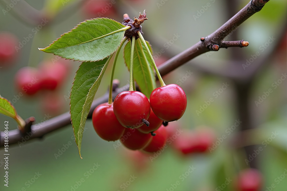 there is cherry on the branch
there is cherry on the branch