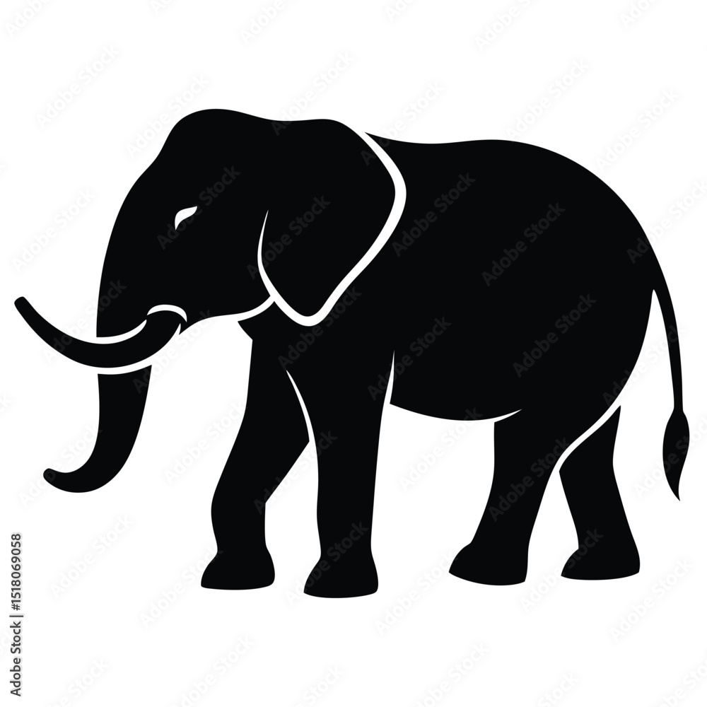 Obraz premium vector illustration of an elephant