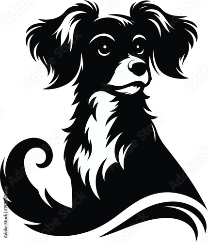 Wallpaper Mural silhouette vector set, isolated black dog icons Torontodigital.ca