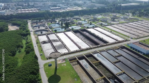 Aerial View of the Barueri Wastewater Treatment Plant – São Paulo, Brazil