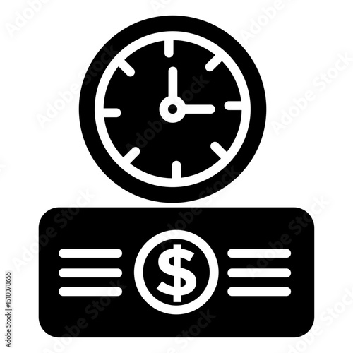 Annuity icon Flat outline fill black and white
