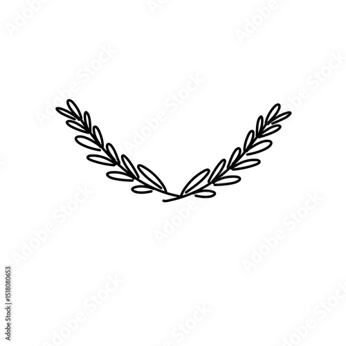 Ornamental leaves divider 
