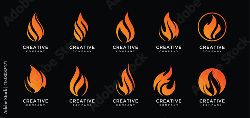 best flames Fire icon set collection. Fire flame symbol. Bonfire silhouette logo design, Flames symbols set flat vector template