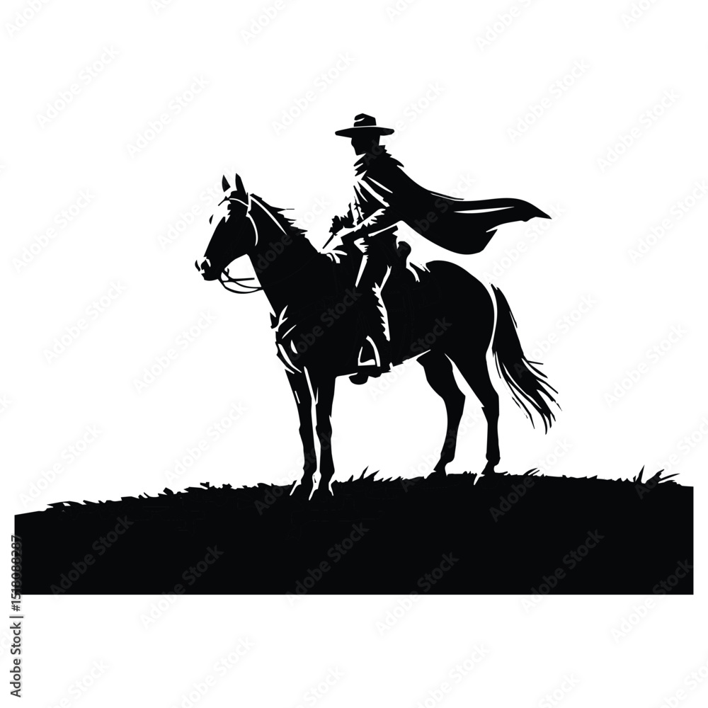 Fototapeta premium Cowboy Silhouette 
