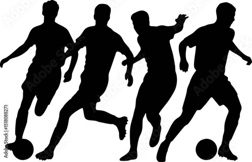 silhouette football style illustration