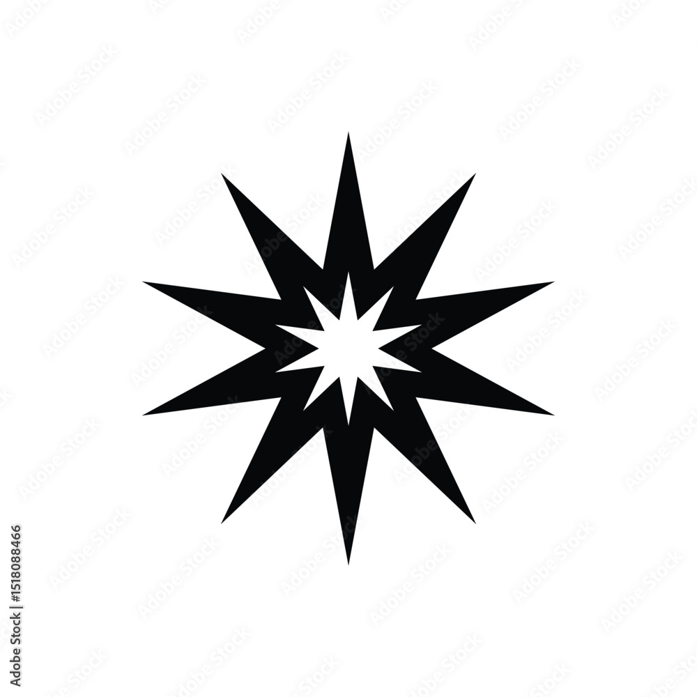 Obraz premium Jagged Starburst Vector Shape