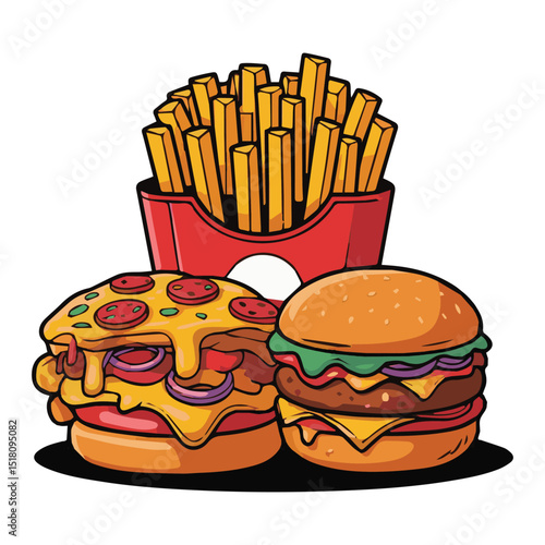 Burger and Fries Combo
