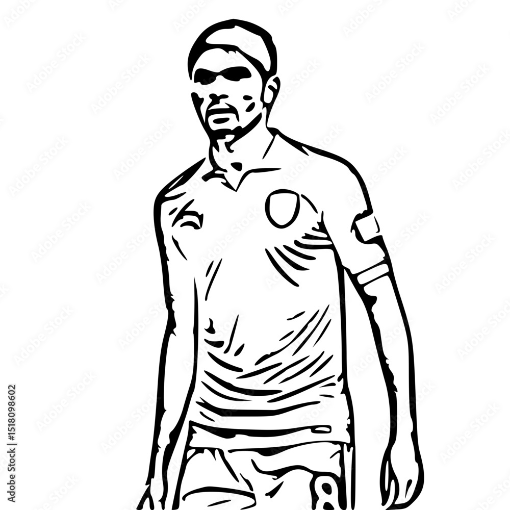 Fototapeta premium A vector illustration of a football player