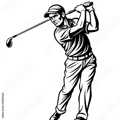 golf player silhouette