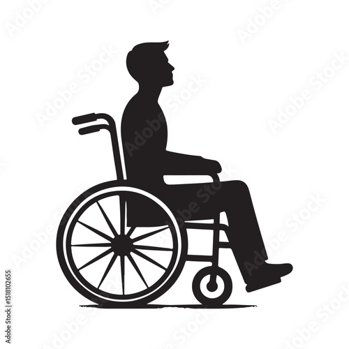 wheelchair silhouette vector