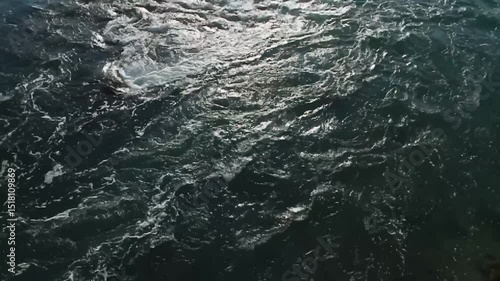 Spillway channel into the sea. October 20224 year. Kazakhstan. Mangistau region.