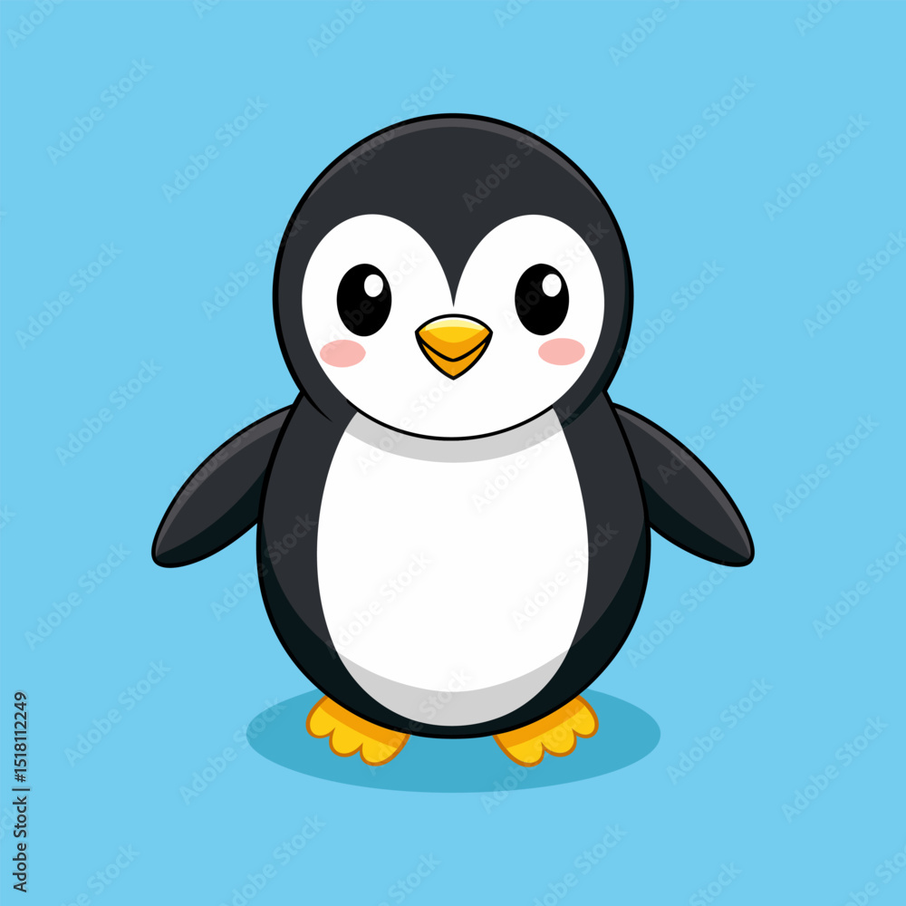 Obraz premium Adorable Cartoon Penguin Illustration