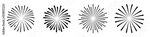 Fire works icon. Firework icon set