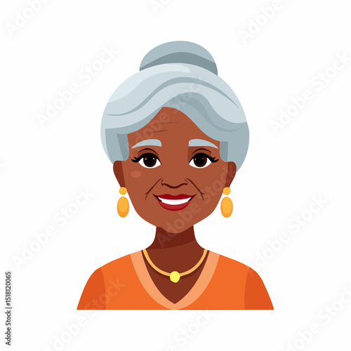 Portrait of Wisdom: A heartwarming portrait of a wise and dignified elderly woman. This image exudes warmth, experience, and the beauty of aging gracefully.