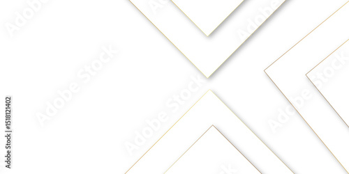 Abstract Minimal Geometric background with triangular bright light with soft shadows as pattern. White minimal line design. baseness technology and communication concept Decoration arrow design.	
