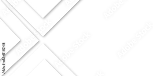 Abstract Minimal Geometric background with triangular bright light with soft shadows as pattern. White minimal line design. baseness technology and communication concept Decoration arrow design.	
