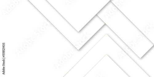 Abstract Minimal Geometric background with triangular bright light with soft shadows as pattern. White minimal line design. baseness technology and communication concept Decoration arrow design.	
