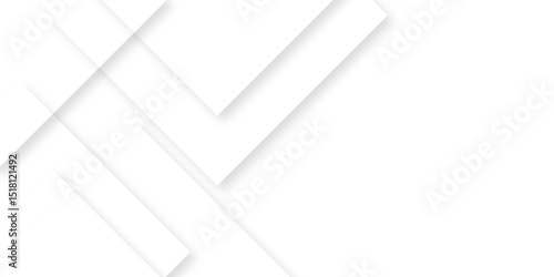 Abstract Minimal Geometric background with triangular bright light with soft shadows as pattern. White minimal line design. baseness technology and communication concept Decoration arrow design.	
