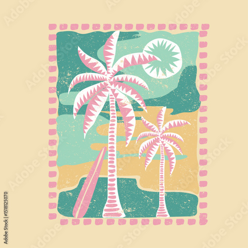 summer t shirt designs ,vector t shirt design summer , the sun is here. Summer vibes artwork. t-shirt prints and other uses.