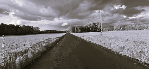 Fototapeta Naklejka Na Ścianę i Meble -  droga polska europa mazury pole lasy