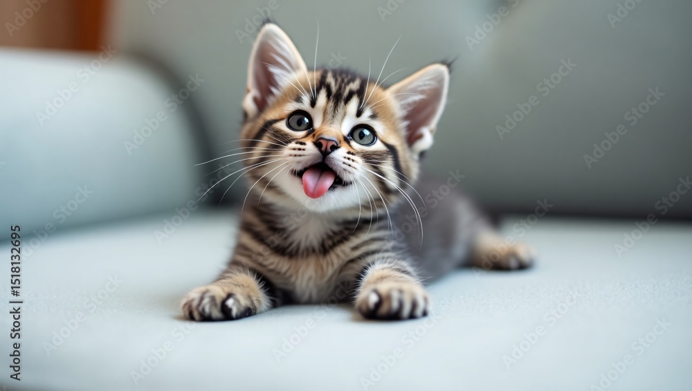 A cute and fluffy orange cat with green eyes relaxing calmly on a soft carpet indoors, looking curious. A cute and fluffy orange cat with green eyes relaxing calmly on a soft carpet indoors, looking curious.