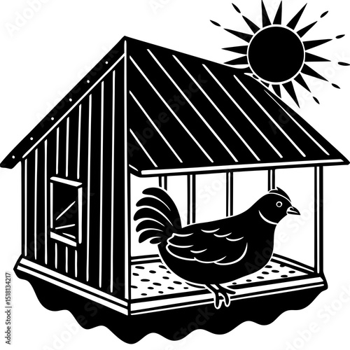 sunbathing in coop
