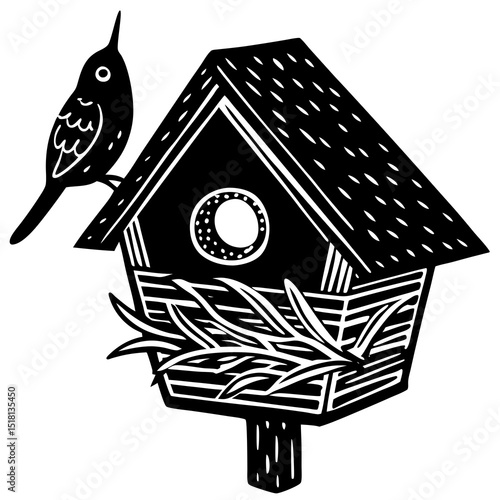 bird house and tree