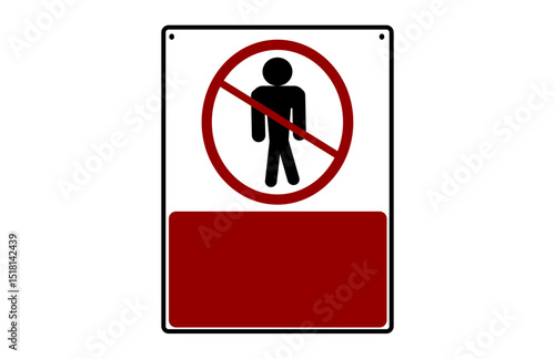 Staff Only Sign Vector – Restricted Area Warning Label Design