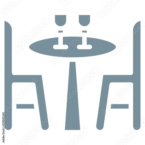 Romantic Dinner Vector Icons