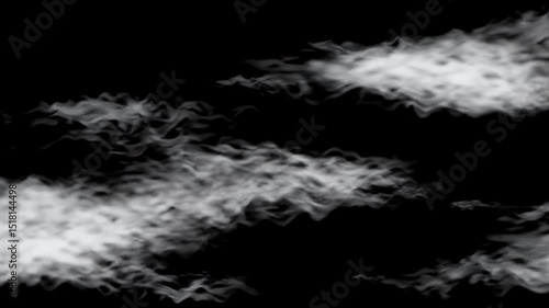 Wallpaper Mural Abstract White Smoke Waves Flowing Seamlessly on Black Background:  A Dynamic 4K Animation Loop for VFX, Motion Graphics, and Video Projects Torontodigital.ca