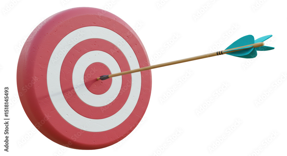 Isolated Arrow Hitting Target Isolated Arrow Hitting Target